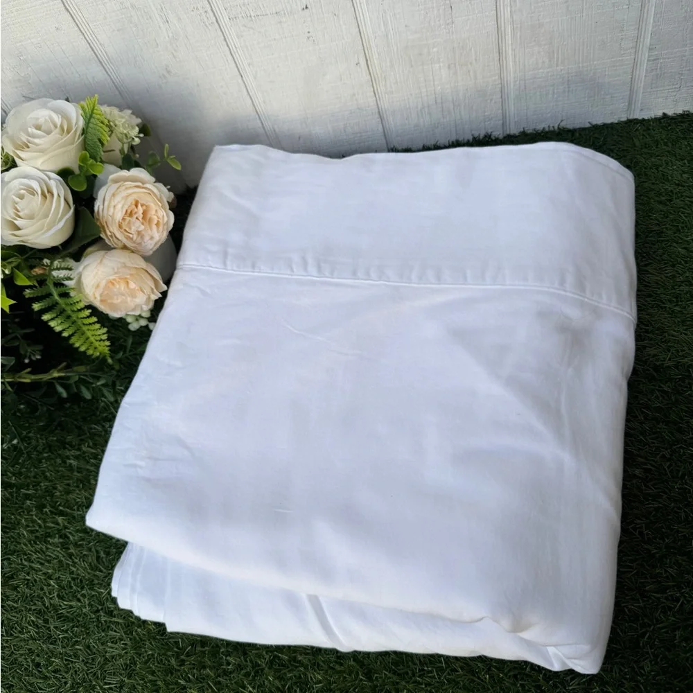 PARACHUTE Percale Top Sheet In white Flat sheet only like new never used